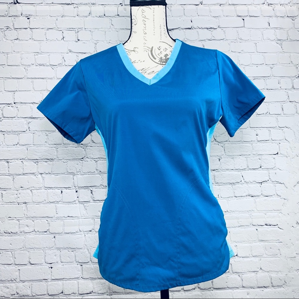 Royal blue scrub shirt